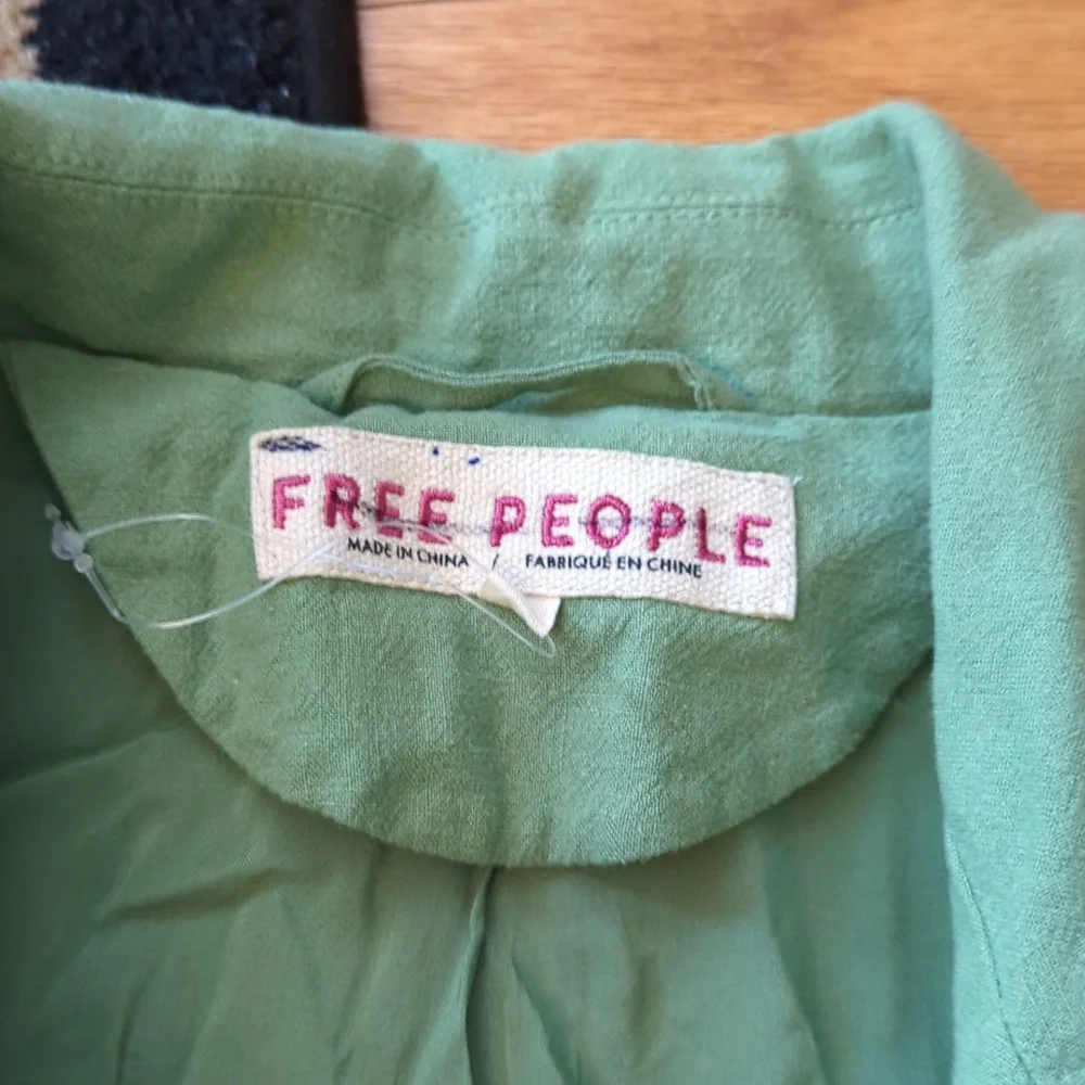 NWOT Free People Olivia blazer in green size small - Picture 5 of 8